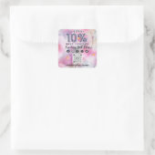 Hartelijk dank voor 10% korting QRCODE-Logo voor F Vierkante Sticker (Tas)