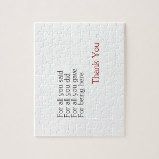 Hartelijk dank voor allen legpuzzel