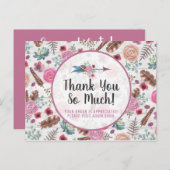 Hartelijk dank voor Boho Chic Rustic Feather Arrow Briefkaart (Voorkant / Achterkant)
