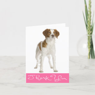 Hartelijk dank voor Brittany Spaniel Puppy Dog Not Bedankkaart