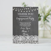 Hartelijk dank voor Chalkboard Rustic Winter Chalk Bedankkaart (Staand voorkant)