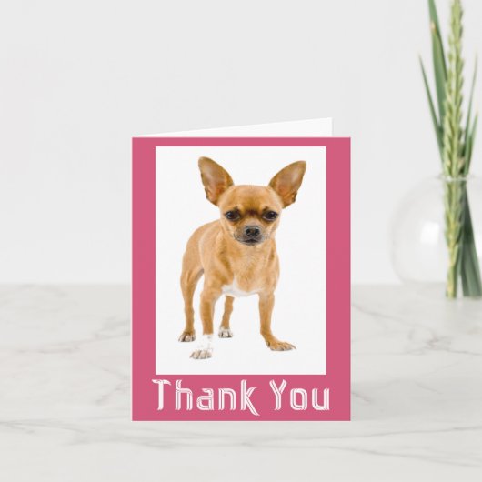 Hartelijk dank voor Chihuahua Puppy Dog Blank Note Bedankkaart (Voorkant)
