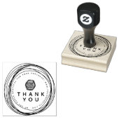 Hartelijk dank voor Circular Boutique Business Log Rubberstempel (Gestempeld)