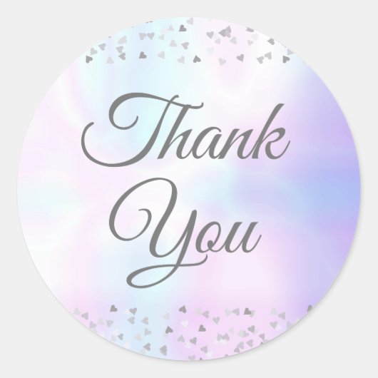 Hartelijk dank voor Confetti Pearl Ronde Sticker (Voorkant)