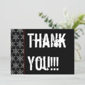 Hartelijk dank voor de 16de Enterprise Party Black Bedankkaart (Staand voorkant)