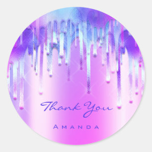 Hartelijk dank voor de 16e Bridal Holographic 3D D Ronde Sticker