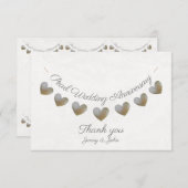 Hartelijk dank voor de 30e Pearl bruiloft trouwdag Bedankkaart (Voorkant / Achterkant)