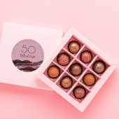 Hartelijk dank voor de 50e verjaardag van de bruin ronde sticker