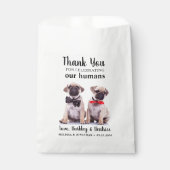 Hartelijk dank voor de aangepaste foto Dog Treat P Bedankzakje (Voorkant)