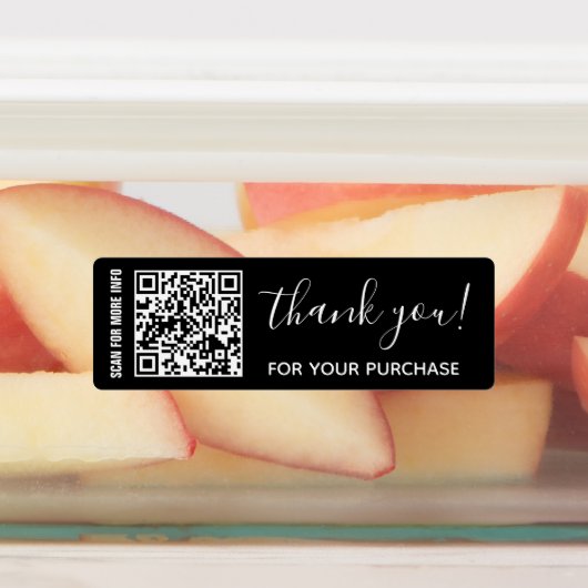 Hartelijk dank voor de aankoop van zwarte, persoon labels (Aangebracht)