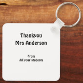 Hartelijk dank voor de akroestische leraar sleutelhanger (Achterkant)