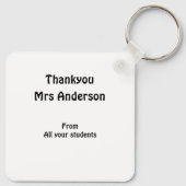 Hartelijk dank voor de akroestische leraar sleutelhanger (Achterkant)