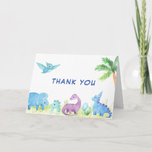 Hartelijk dank voor de Baby shower Cute Dinosaur-k Kaart
