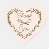 Hartelijk dank voor de bakkerij-zakenlui met schit hart sticker (Voorkant)