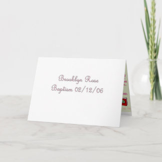 Hartelijk dank voor de Baptism-cadeaus Bedankkaart
