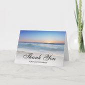 Hartelijk dank voor de begrafenisbeach Ocean Seasi Bedankkaart (Voorkant)
