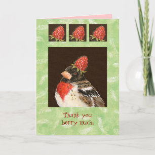 Hartelijk dank voor de berry-kaart bedankkaart