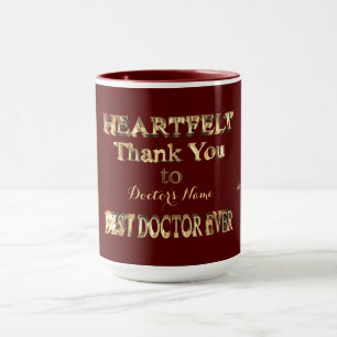 Hartelijk dank voor de beste dokter ooit Typografi Mok
