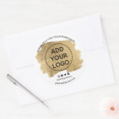 Hartelijk dank voor de bestelling van logo goudfol ronde sticker (Envelop)