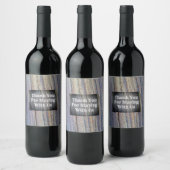 Hartelijk dank voor de bezoekerstrik Rustic Woodgr Wijn Etiket (Flessen)