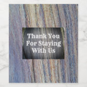 Hartelijk dank voor de bezoekerstrik Rustic Woodgr Wijn Etiket (Enkel label)