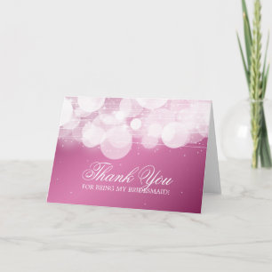 Hartelijk dank voor de Bridesmaid-gloed en de Spar Bedankkaart