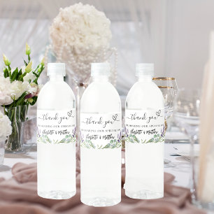 Hartelijk dank voor de bruinbruidjes van Lavender Waterfles Etiket