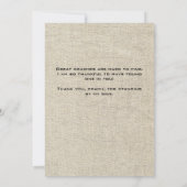 Hartelijk dank voor de Coach Rustic Softball-fotok Bedankkaart (Achterkant)