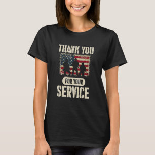 Hartelijk dank voor de dag van uw servicepatriotti t-shirt