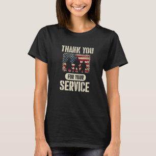 Hartelijk dank voor de dag van uw servicepatriotti t-shirt