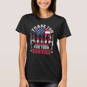 Hartelijk dank voor de dag van uw servicepatriotti t-shirt