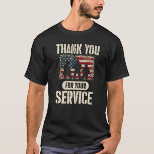 Hartelijk dank voor de dag van uw servicepatriotti t-shirt