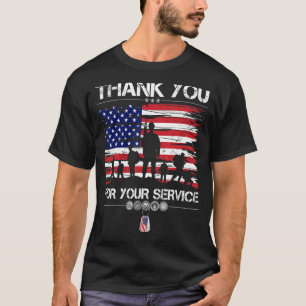 Hartelijk dank voor de dag van uw servicepatriotti t-shirt