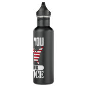 Hartelijk dank voor de dag van uw servicepatriotti waterfles  (Rechts)