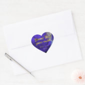 Hartelijk dank voor de elegante Bedankt Paars Gold Hart Sticker (Envelop)