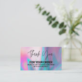 Hartelijk dank voor de elegante holografische inst visitekaartje (Staand voorkant)