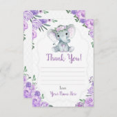 Hartelijk dank voor de ellephant-schoeisel van de informatiekaartje (Voorkant / Achterkant)