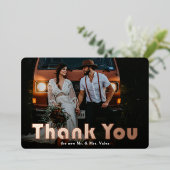 Hartelijk dank voor de foto Echte Folie Uitnodiging (Staand Voorkant)