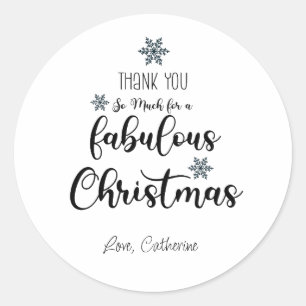 Hartelijk dank voor de geweldige kerstuitnodiging ronde sticker