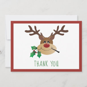 Hartelijk dank voor de griffier Mistletoe Red Gree Bedankkaart