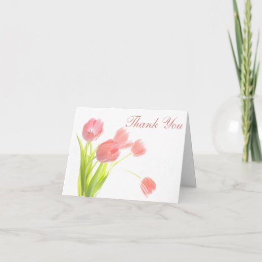 Hartelijk dank voor de inktendrips Floral Notecard Bedankkaart (Voorkant)