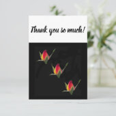 Hartelijk dank voor de kaart met rozen knoppen (Staand voorkant)