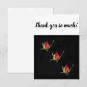 Hartelijk dank voor de kaart met rozen knoppen (Voorkant / Achterkant)