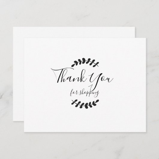 Hartelijk dank voor de Kaart Winkelkorting (Voorkant / Achterkant)