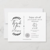 Hartelijk dank voor de Kaart Winkelkorting (Voorkant)