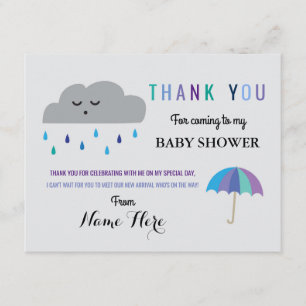 Hartelijk dank voor de kaarten Cloud Baby shower S