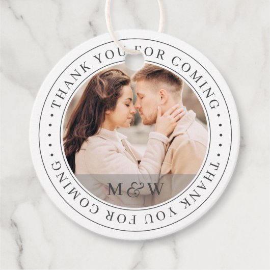 Hartelijk dank voor de klassieke korte foto van he bedankjes labels (Voorkant)