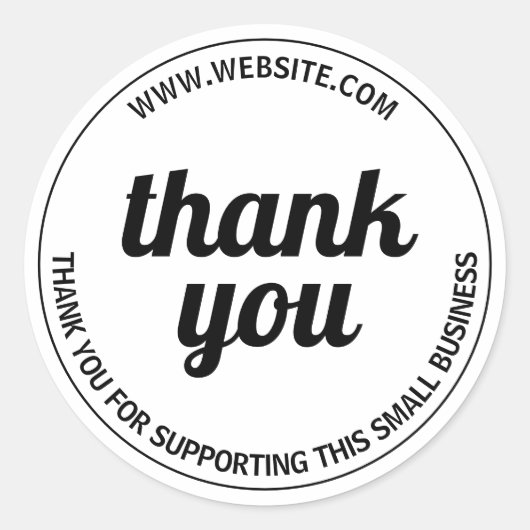 Hartelijk dank voor de Klassieke Ronde Sti van de Ronde Sticker (Voorkant)