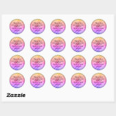 Hartelijk dank voor de klassieke ronde Sticker (Vel)