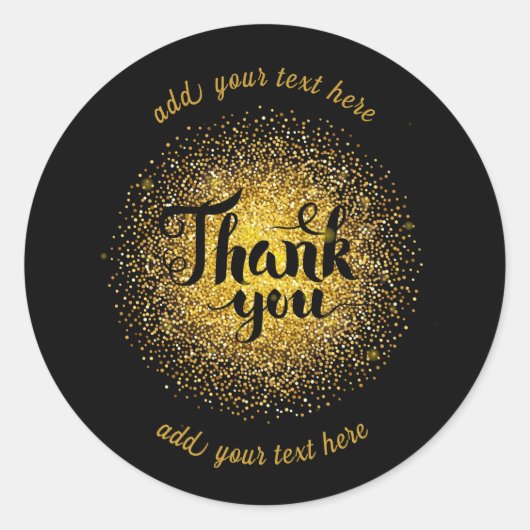 Hartelijk dank voor de klassieke ronde sticker (Voorkant)